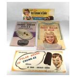 4 vintage ice cream promotional posters