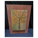 Mid-century modern enameled plaque