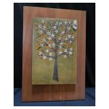 Mid-century enameled wall plaque