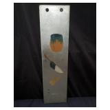 Signed Chinese hand painted wall plaque