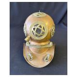 Vintage brass & copper diving helmet decor