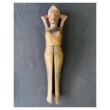 Vintage hand carved wood nutcracker