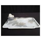 Royal Copenhagen porcelain inkwell tray