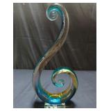 Murano style art glass swirl