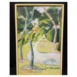 Vintage framed signed oil on canvas painting