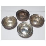 Group of sterling silver trays