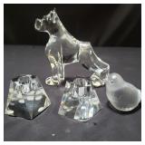 Group of Baccarat pieces as is