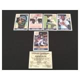 Hank Aaron autographed baseball card & COA
