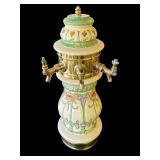 Vintage ceramic hand painted beer dispenser