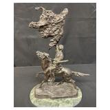 Frederic Remington "The Buffalo Signal" bronze