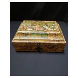 Antique hand painted trinket box