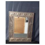 Contemporary iron frame wall mirror with