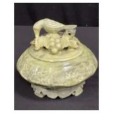 Vintage Asian soapstone trinket box
