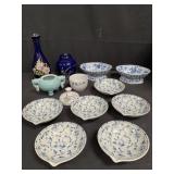 Group of China and porcelain dishes and vases