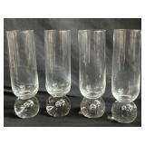 Lot of 4 baccarat style glasses