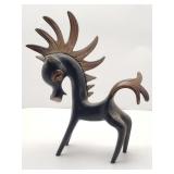 Vintage modernist brass horse figurine