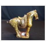 Tang dynasty style jadeite horse sculpture
