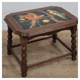 Vintage California pottery tile top side table