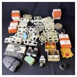 Large lot of vintage stereo slide viewers & slides