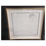 Marcunï¿½ signed nude pencil drawing