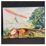 Signed oil on canvas painting