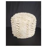 Round pouf ottoman