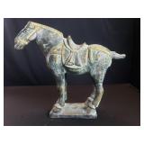 Vintage tang dynasty style ceramic horse figure