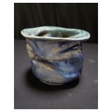 Signed vintage pottery vase