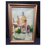 "Venice" signed oil painting on canvas