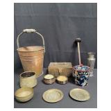 Group of vintage brass, coaster, bowl etc box lot