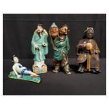 Group of Chinese porcelain and ceramic figurines
