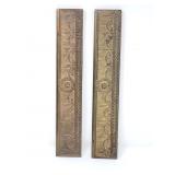 Tiffany Studios New York bronze desk blotter ends