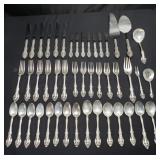 46-piece set of Gorham sterling silver flatware