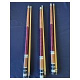 Lot of 3 Murrey pool sticks