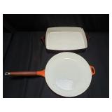 Pair of enameled pans