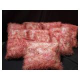 Group of 70s style throw pillows