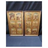 Pair of vinatge gilt frame prints