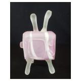 Hand blown glass television sculpture