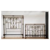 Antique brass and iron full size bed