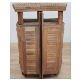 Anderson genuine teak folding bar cabinet