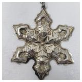 Gorham sterling silver snowflake ornament
