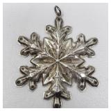 Gorham sterling silver snowflake ornament