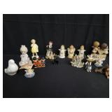 Group of porcelain of composites figurines