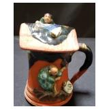 Japanese Sumida Gawa potter creamer with lid