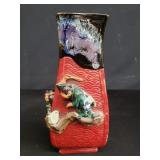 Japanese Sumida Gawa glazed pottery vase