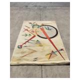 Vintage Mid-Century Modern machine made rug