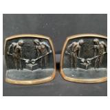 Pair of vintage bronze "Blacksmithï¿½ bookends