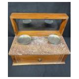 Antique Henry Troemner marble and wood balance