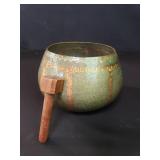 Vintage hand painted iron  singing bowl