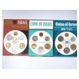 Group of coins of Israel Jerusalem specimen set